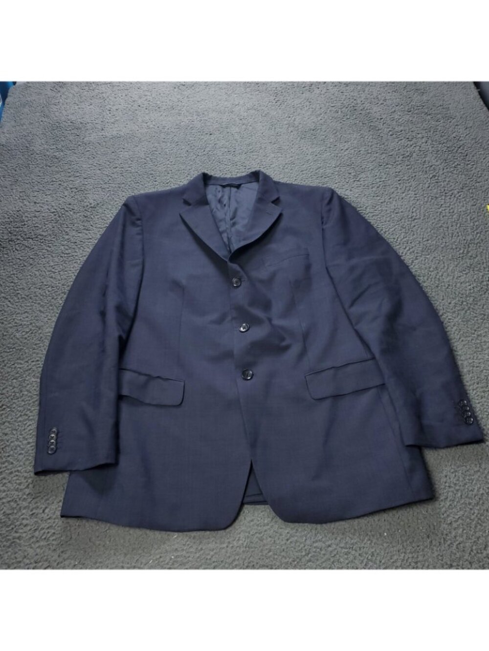 Banana Republic Vitale Barberis Canonico Blazer Mens 44R S Blue Wool Mohair Suit